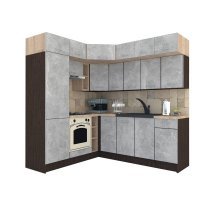 Bucatarie de Colt BIG GENA NEW DR. 190-220, Wenge / Decor 4298